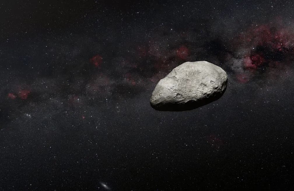 Ilustração artística do asteroide