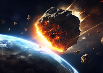 asteroide colindo com a terra