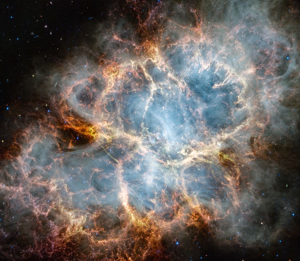 nebulosa caranguejo capturada pelo james webb