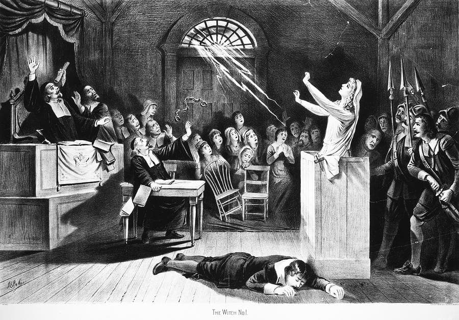 Julgamento de bruxaria. Retrato de 1692, por Granger / Crédito: Reprodução