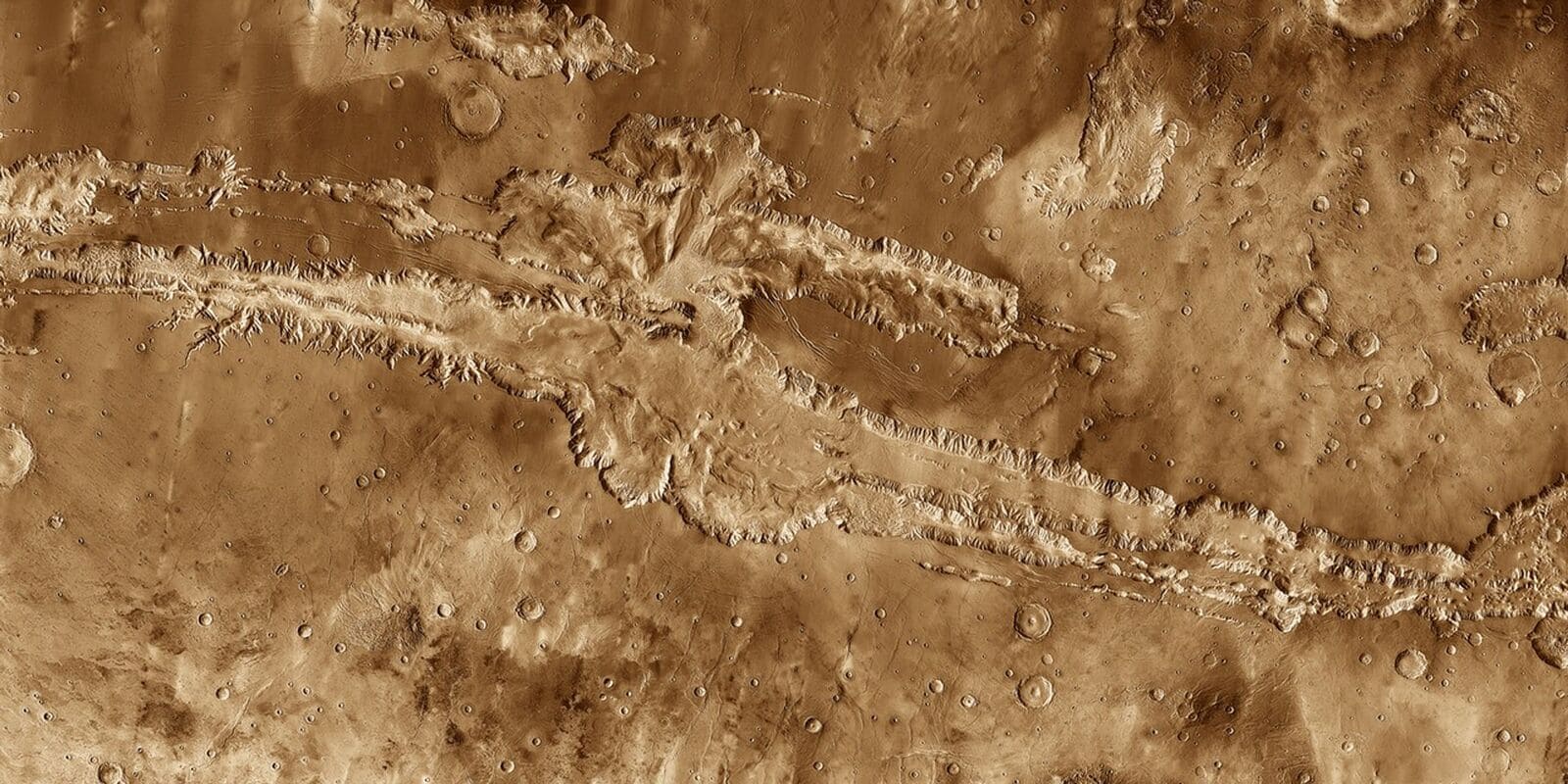 Canions Valles Marineris em Marte