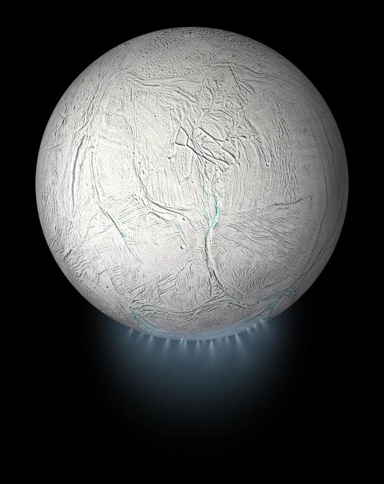Gelo de lua de Saturno pode entregar pistas sobre o que existe em seu oceano 2 lua Encelado de Saturno expelindo particulas de gelo